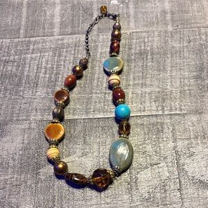 Chunky Statement Multicolor Beaded Necklace